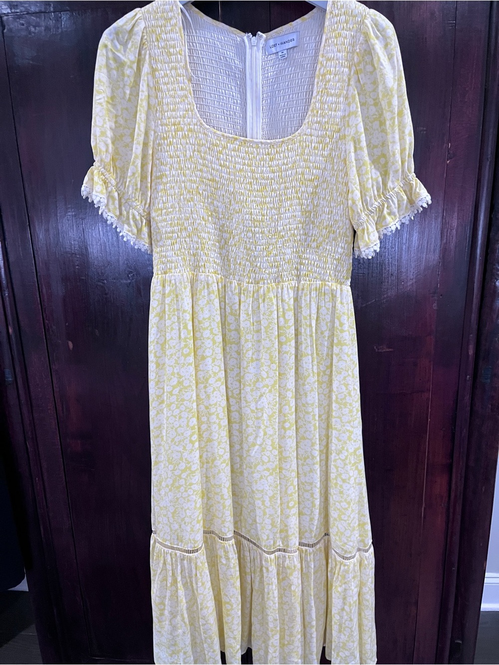 Lost & Wander Sweet Summer Daze Yellow Floral Dress-Size M